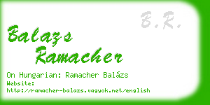 balazs ramacher business card